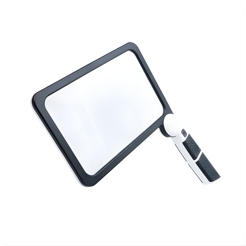 Extra stor vikbar förstoringsglas – HD med kallt och varmt ljus, handhållen